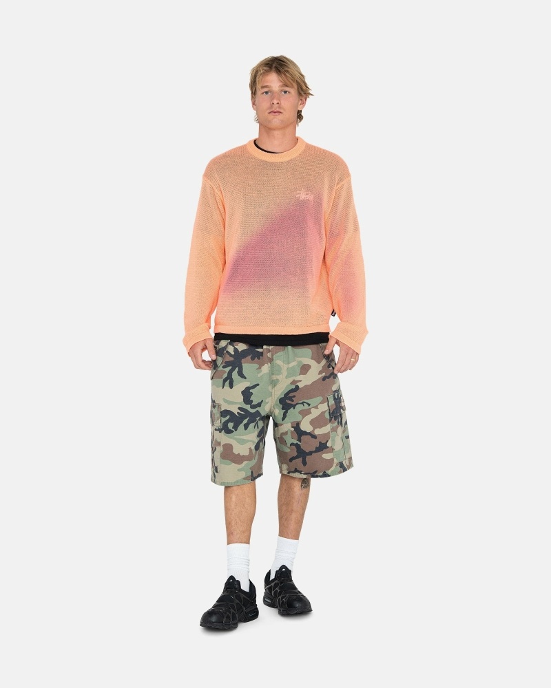 Orange Stussy Light Sensitive Men's Knit Sweater | USA000532