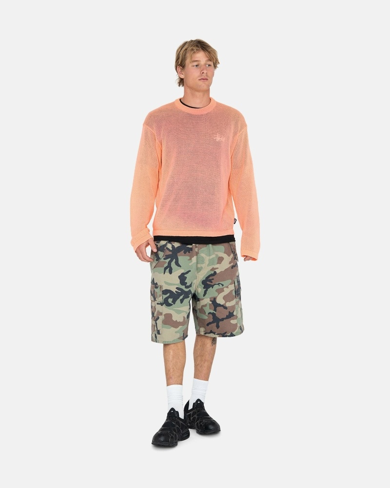 Orange Stussy Light Sensitive Men's Knit Sweater | USA000532