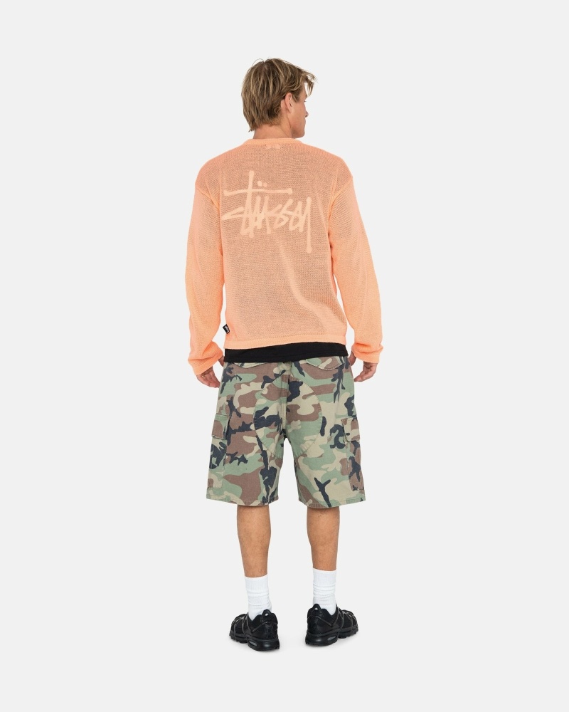 Orange Stussy Light Sensitive Men's Knit Sweater | USA000532