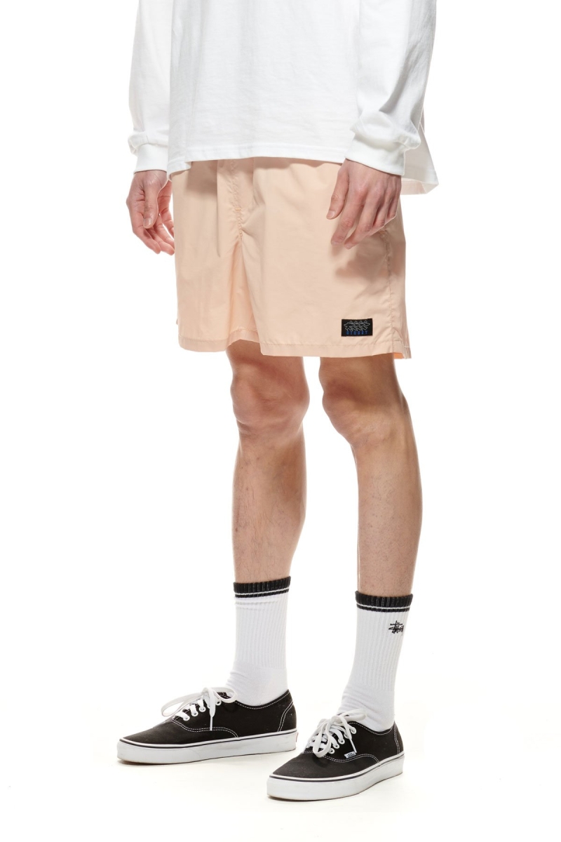 Orange Stussy Nylon Big Beach Men's Shorts | USA000652