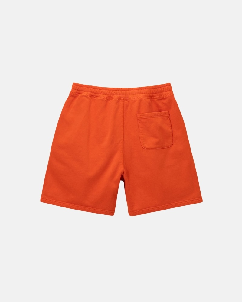 Orange Stussy Overdyed Stock Logo Men's Shorts | USA000660