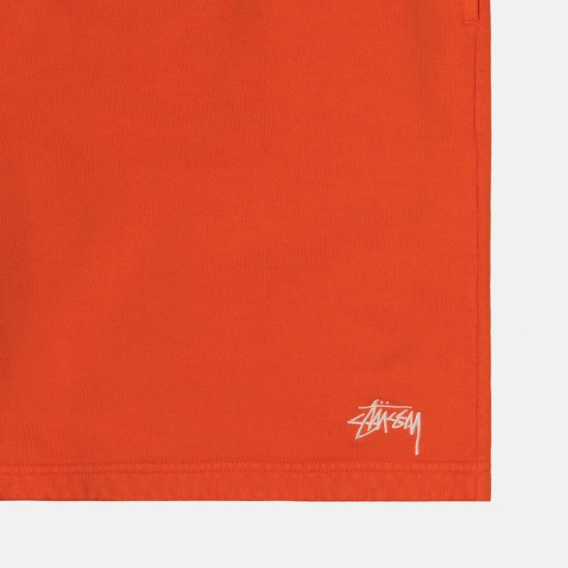 Orange Stussy Overdyed Stock Logo Men's Shorts | USA000660