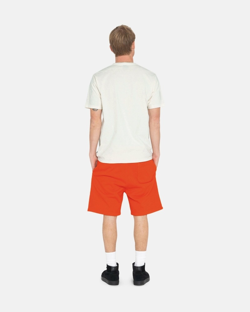 Orange Stussy Overdyed Stock Logo Men's Shorts | USA000660