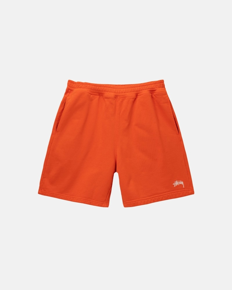 Orange Stussy Overdyed Stock Logo Men\'s Shorts | USA000660