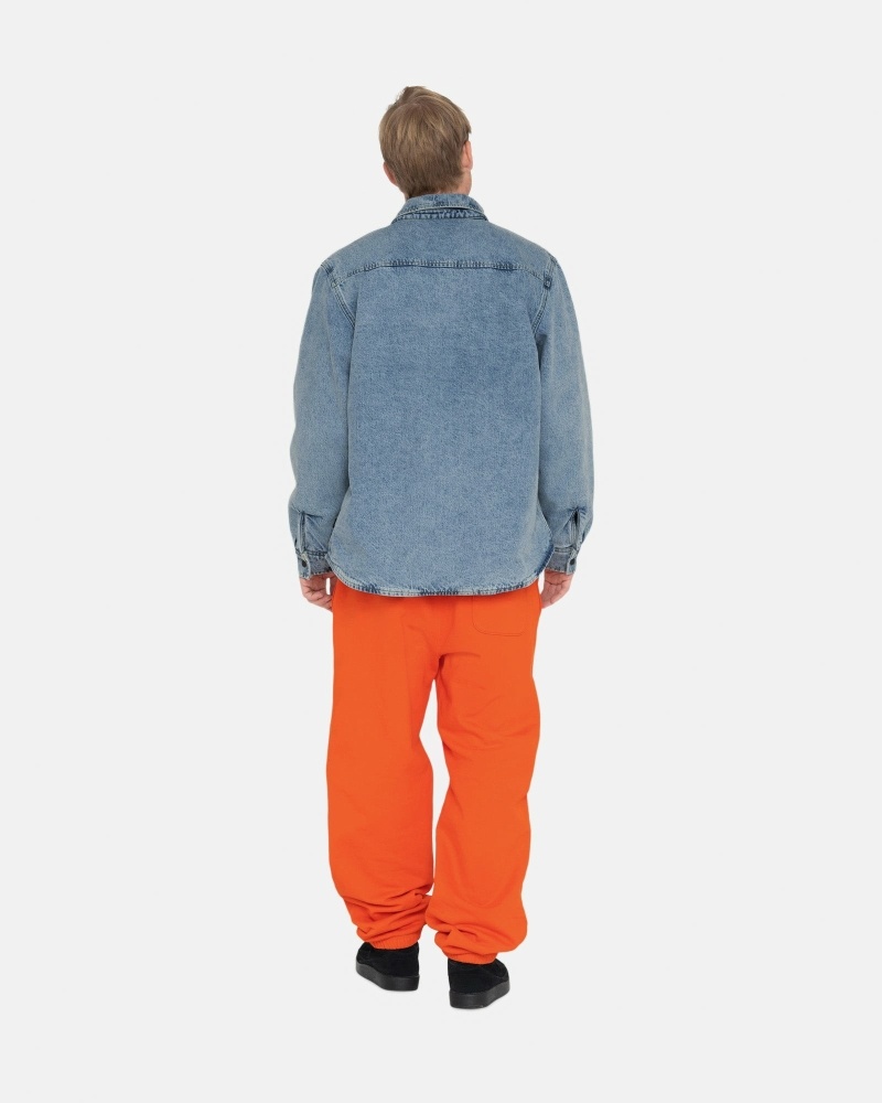 Orange Stussy Overdyed Stock Logo Pant Men's Sweatpants | USA000886