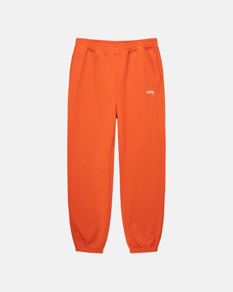 Orange Stussy Overdyed Stock Logo Pant Men\'s Sweatpants | USA000886