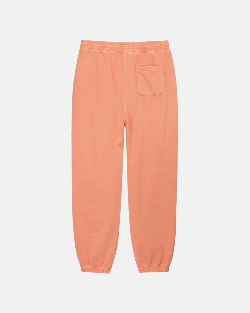 Orange Stussy Pigment Dyed Men's Fleece Pants | USA000574