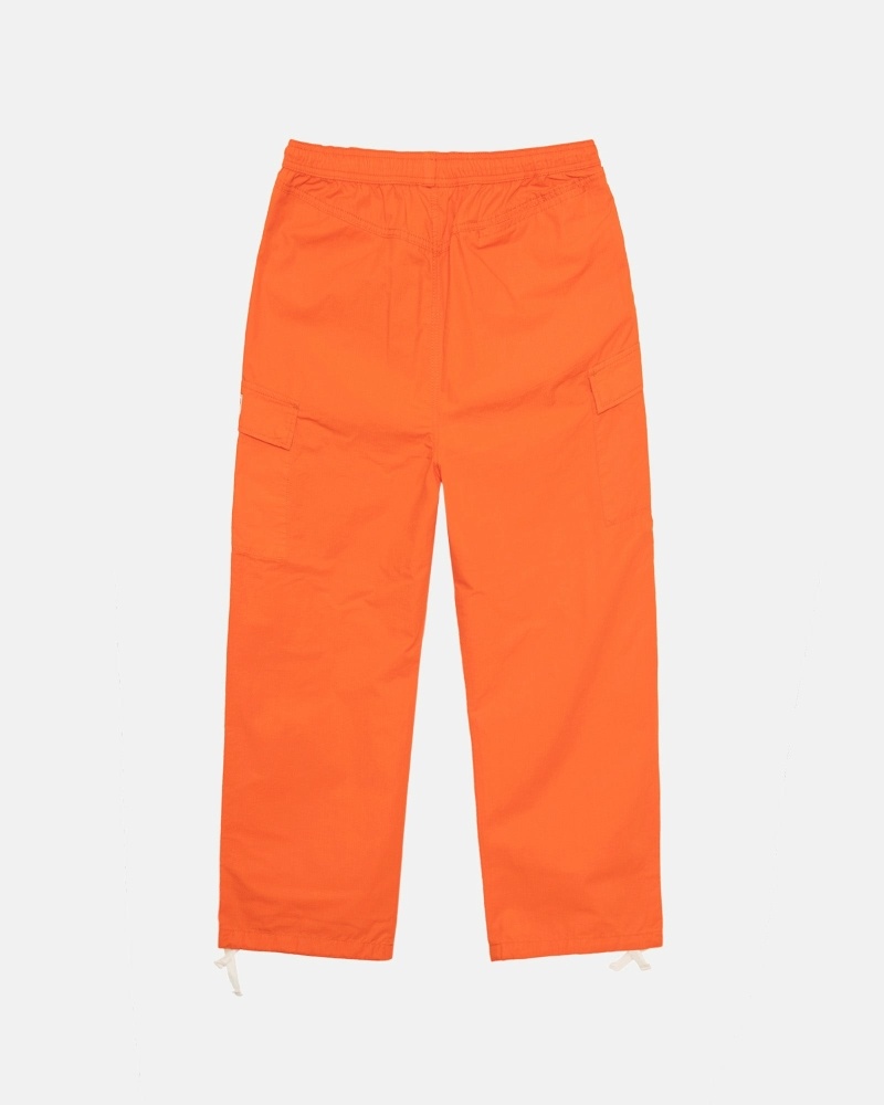 Orange Stussy Ripstop Cargo Men's Beach Pants | USA000584