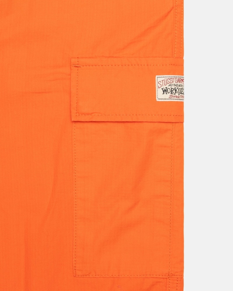 Orange Stussy Ripstop Cargo Men's Beach Pants | USA000584