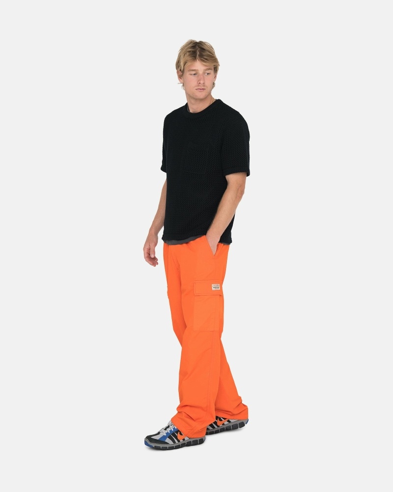 Orange Stussy Ripstop Cargo Men's Beach Pants | USA000584