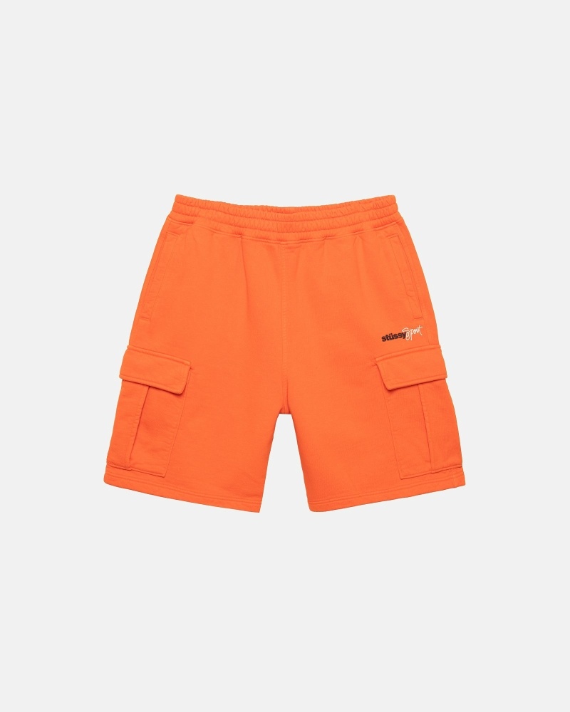 Orange Stussy Sport Cargo Men\'s Shorts | USA000678