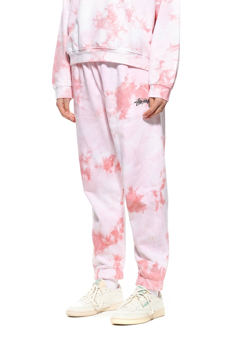 Pink Stussy Avalon Tie Dye Women's Track Pants | USA000974