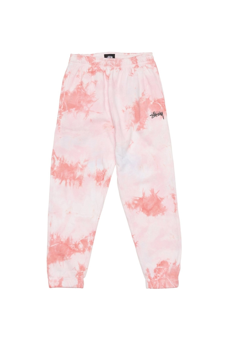 Pink Stussy Avalon Tie Dye Women\'s Track Pants | USA000974