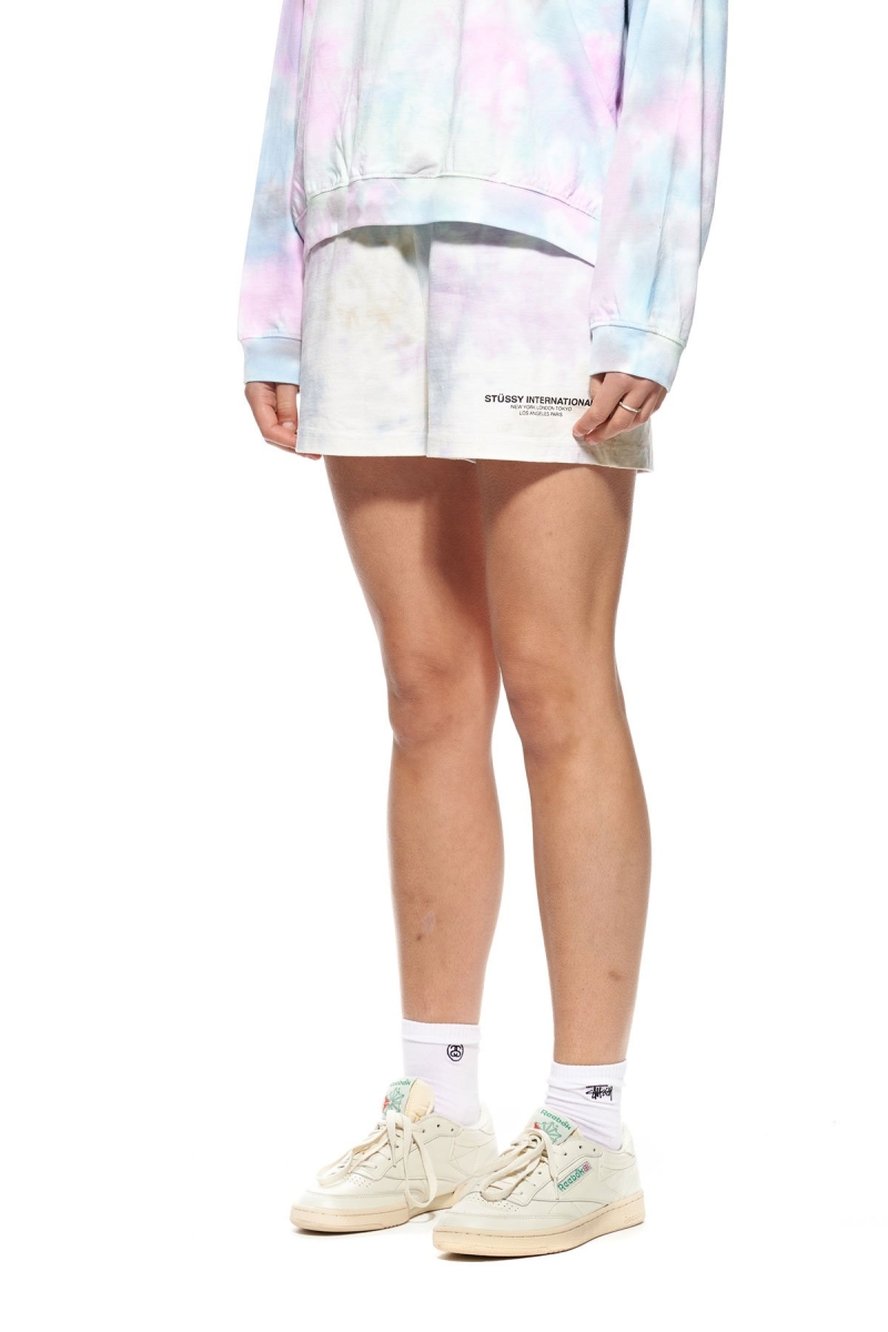 Pink Stussy Breeze Tie Dye Short Women's Shorts | USA000625