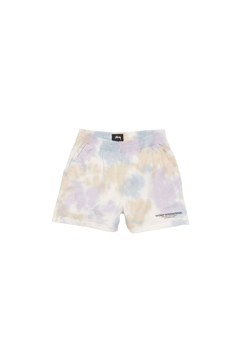 Pink Stussy Breeze Tie Dye Women\'s Shorts | USA000627