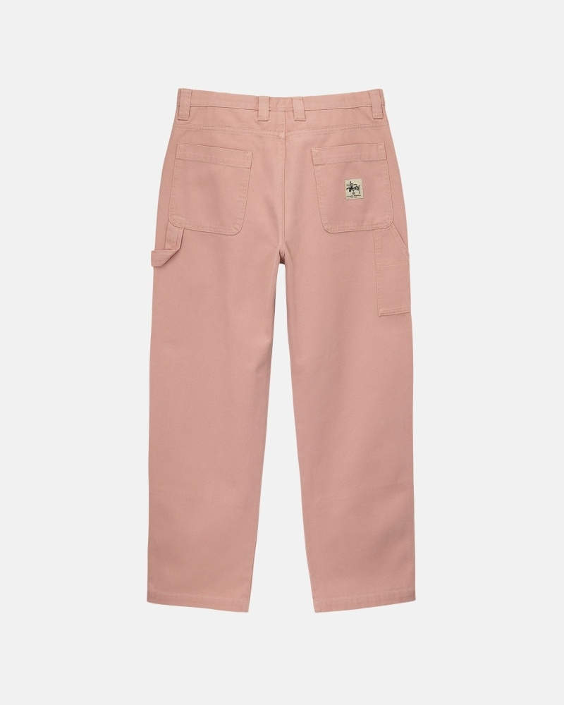 Pink Stussy Canvas Men's Work Pants | USA000552