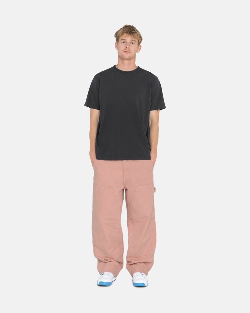 Pink Stussy Canvas Men's Work Pants | USA000552