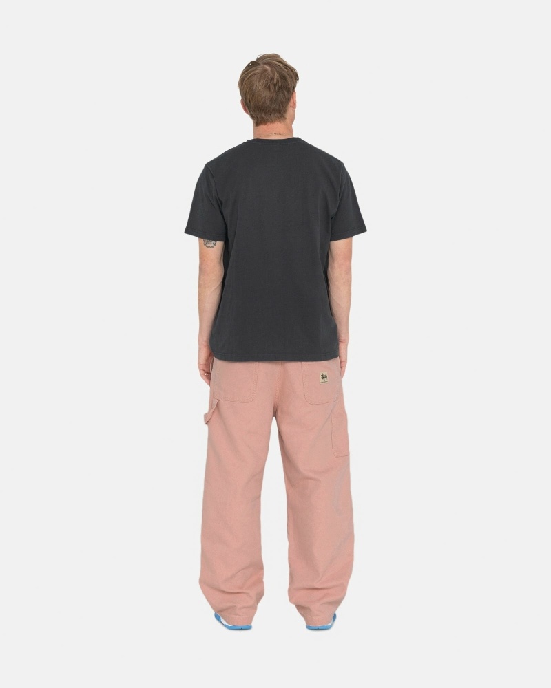 Pink Stussy Canvas Men's Work Pants | USA000552