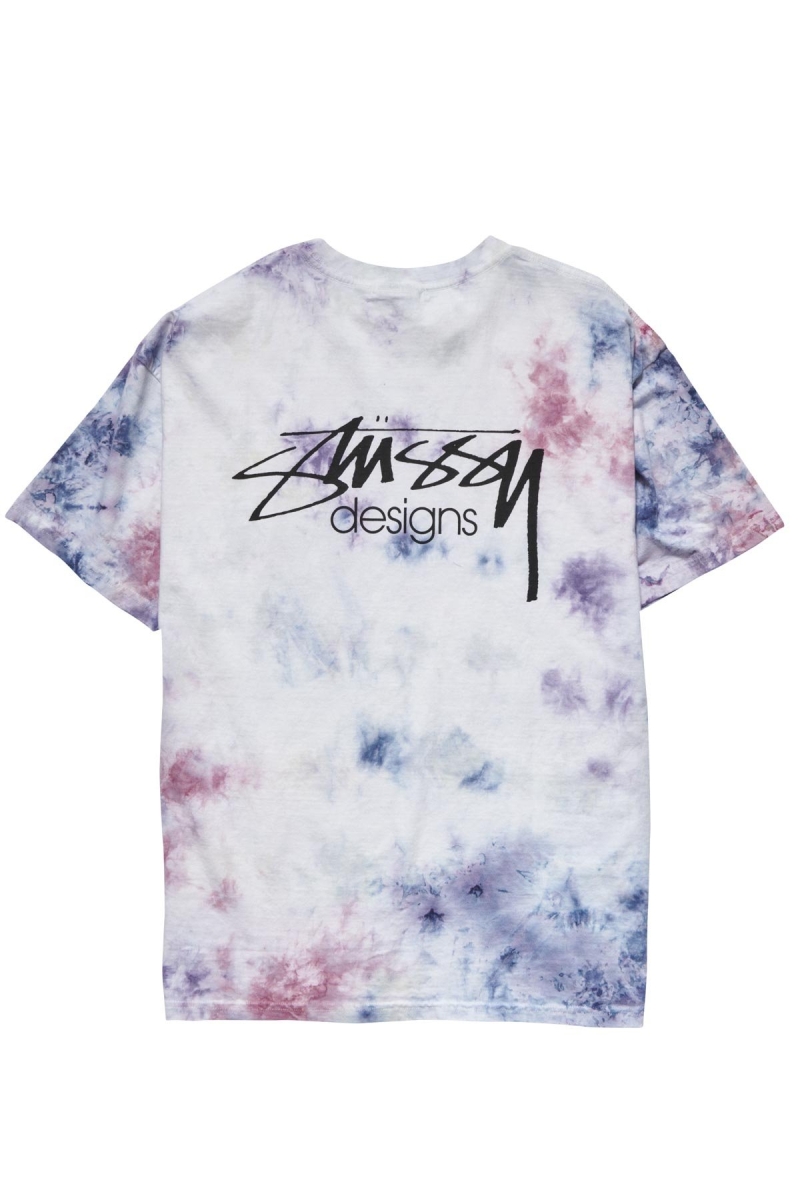 Pink Stussy Designs Marble Tee Women's Sportswear | USA000756