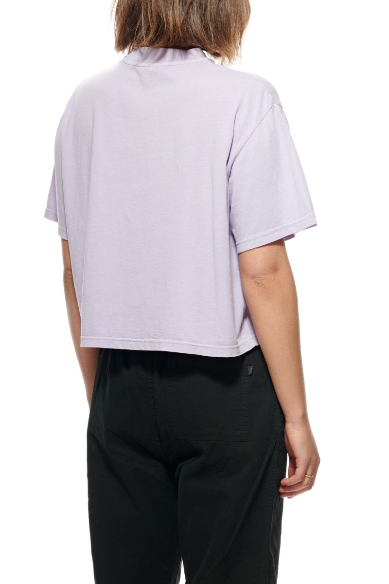 Pink Stussy Designs Pocket Boxy Women's T Shirts | USA000152