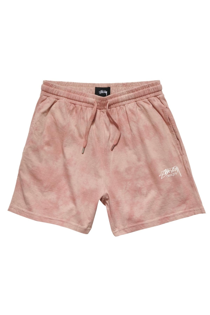 Pink Stussy Designs Rugby Marble Women\'s Shorts | USA000643