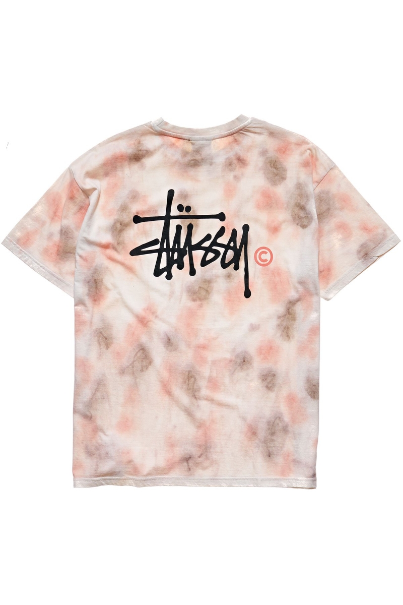 Pink Stussy Graffiti Tie Dye Relaxed Women's T Shirts | USA000193