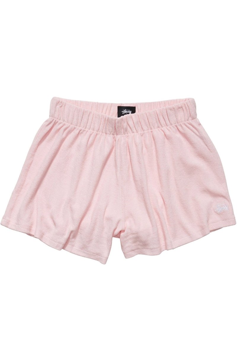 Pink Stussy Havana Terry Beach Short Women\'s Shorts | USA000647