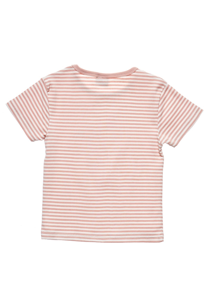 Pink Stussy Hyde Stripe Rib Women's T Shirts | USA000222