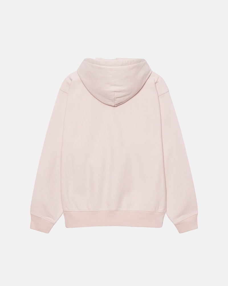 Pink Stussy Overdyed Stock Logo Men's Hoodies | USA000050