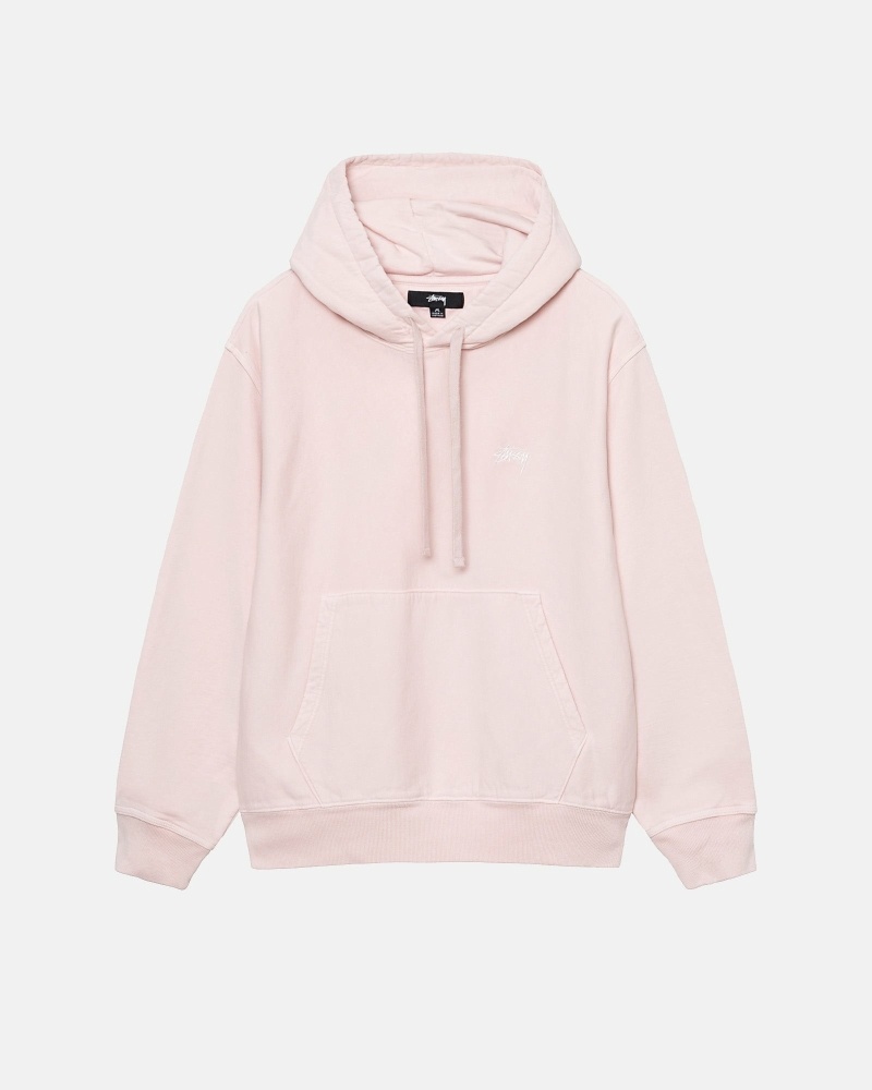 Pink Stussy Overdyed Stock Logo Men\'s Hoodies | USA000050