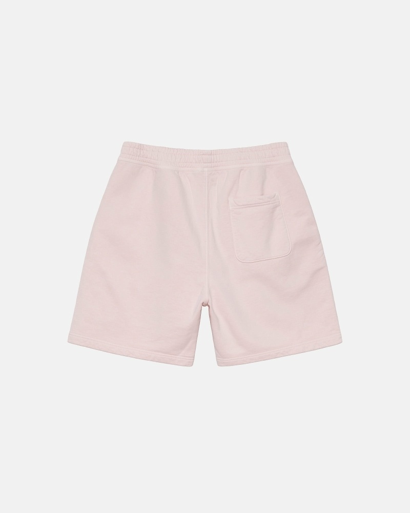 Pink Stussy Overdyed Stock Logo Men's Shorts | USA000658