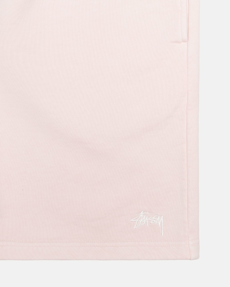 Pink Stussy Overdyed Stock Logo Men's Shorts | USA000658