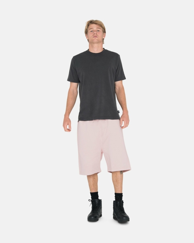 Pink Stussy Overdyed Stock Logo Men's Shorts | USA000658