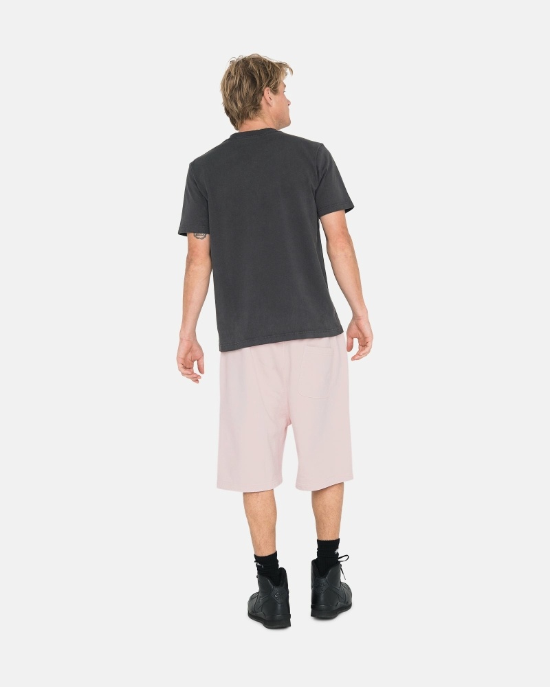 Pink Stussy Overdyed Stock Logo Men's Shorts | USA000658