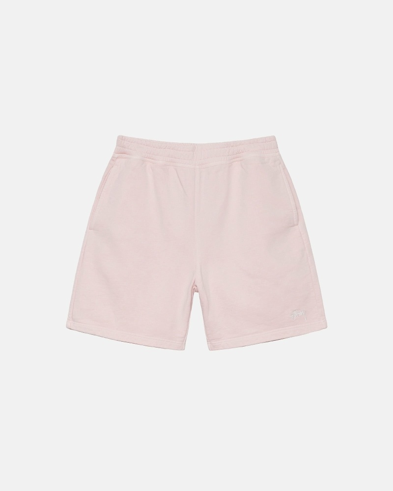 Pink Stussy Overdyed Stock Logo Men\'s Shorts | USA000658