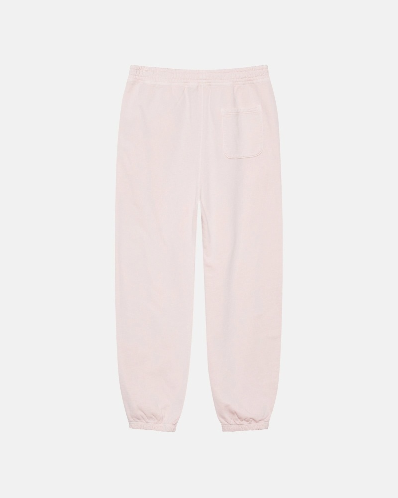 Pink Stussy Overdyed Stock Logo Men's Sweatpants | USA000882