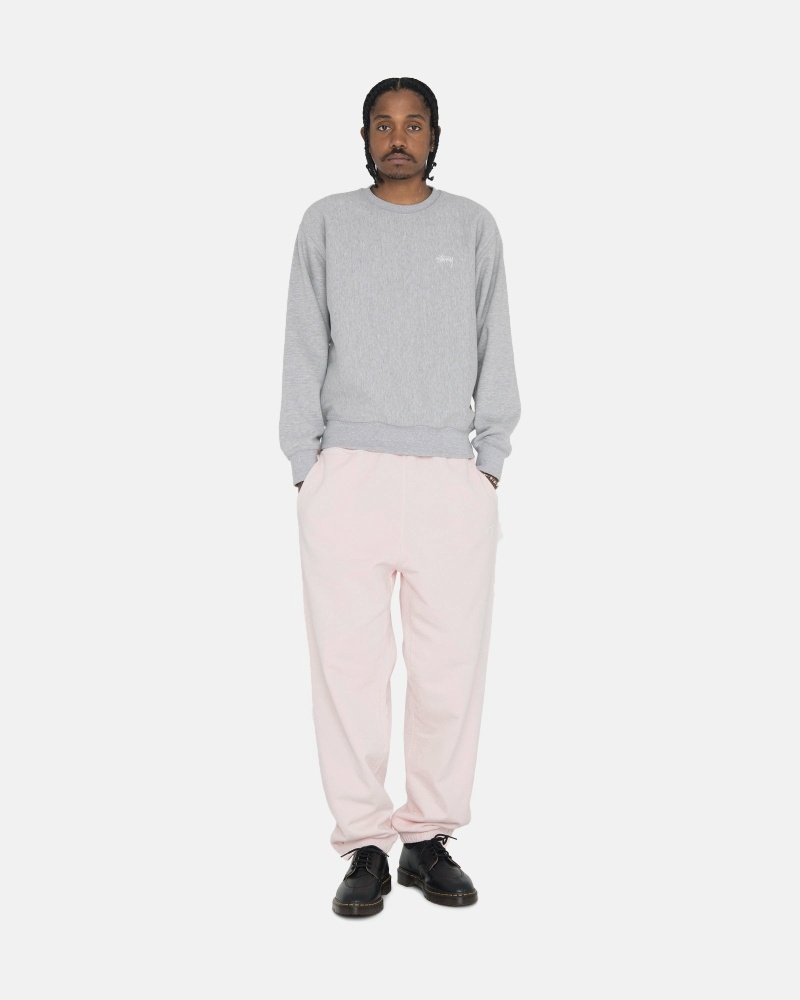 Pink Stussy Overdyed Stock Logo Men's Sweatpants | USA000882