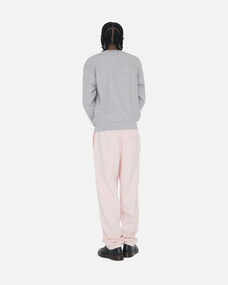 Pink Stussy Overdyed Stock Logo Men's Sweatpants | USA000882