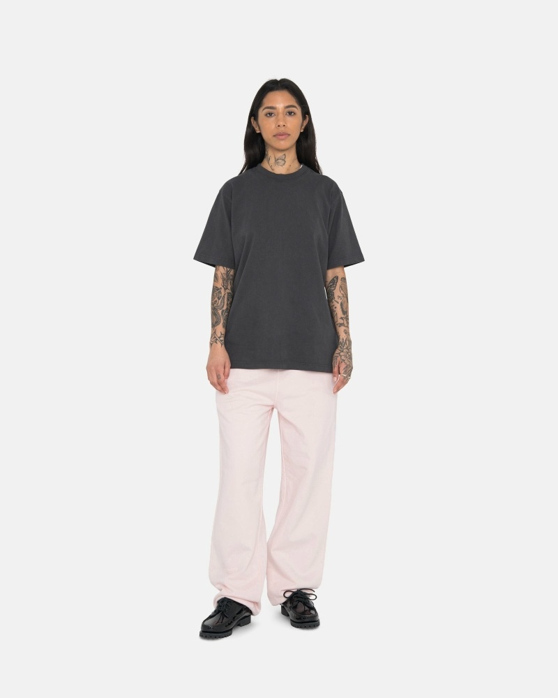 Pink Stussy Overdyed Stock Logo Men's Sweatpants | USA000883