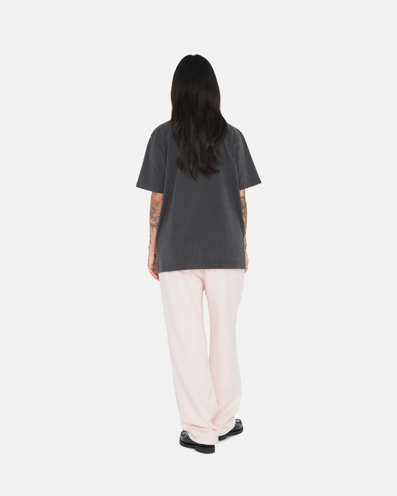 Pink Stussy Overdyed Stock Logo Men's Sweatpants | USA000883