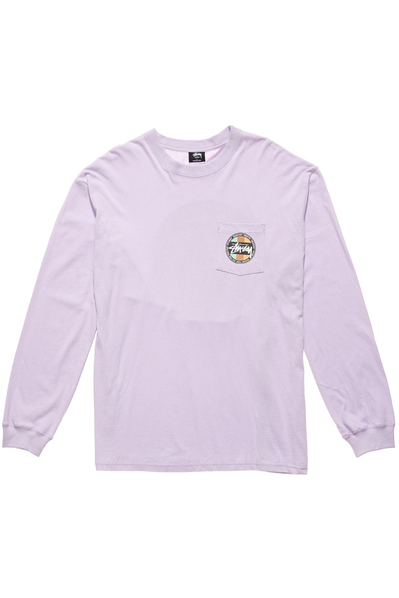 Pink Stussy Surf Dot Pocket Tee Men\'s Sweatshirts | USA000959