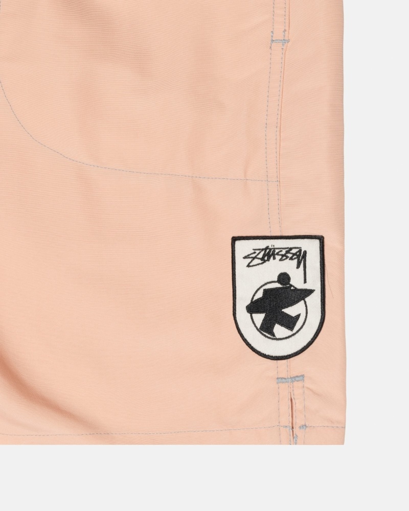 Pink Stussy Surfman Patch Men's Shorts | USA000701