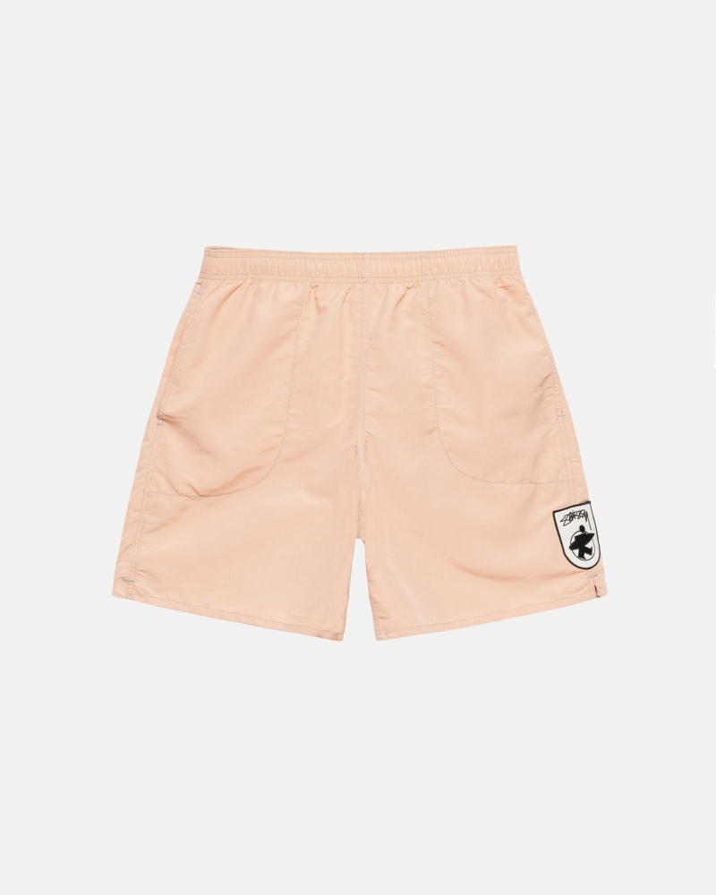 Pink Stussy Surfman Patch Men\'s Shorts | USA000701