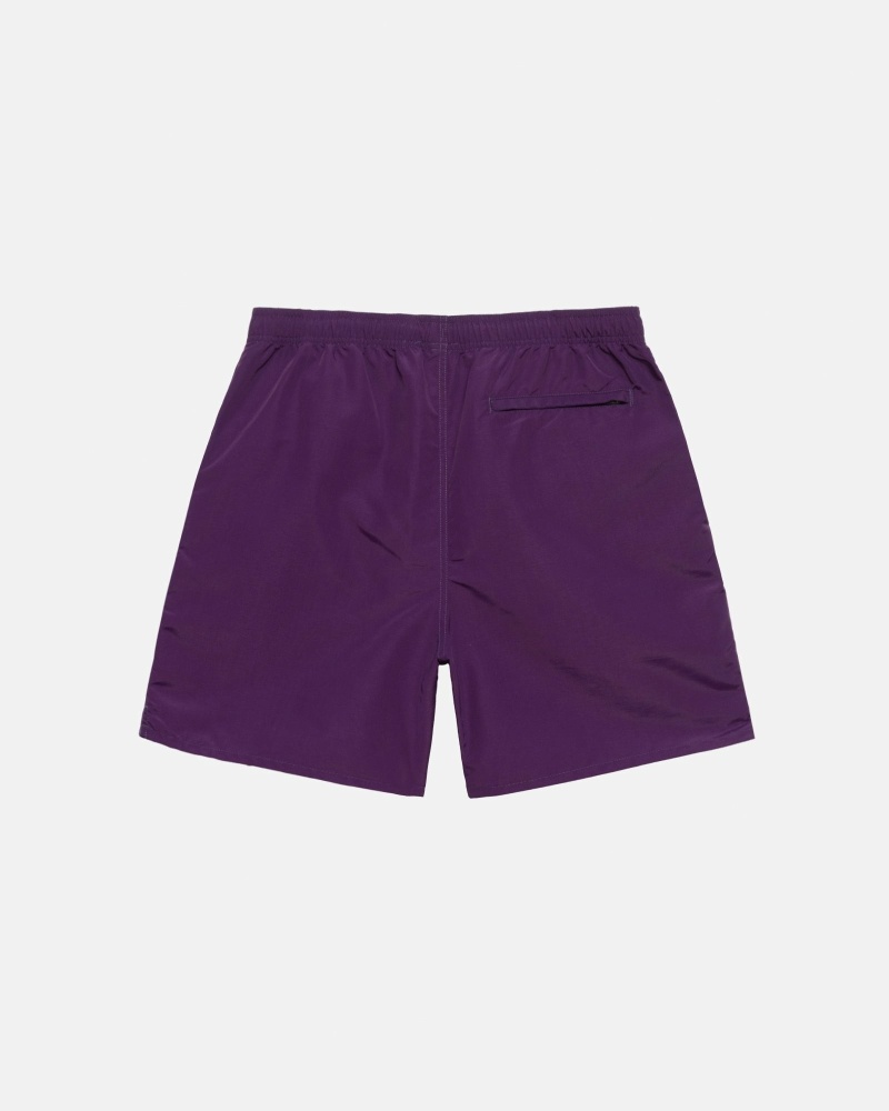 Purple Stussy Big Basic Men's Shorts | USA000618