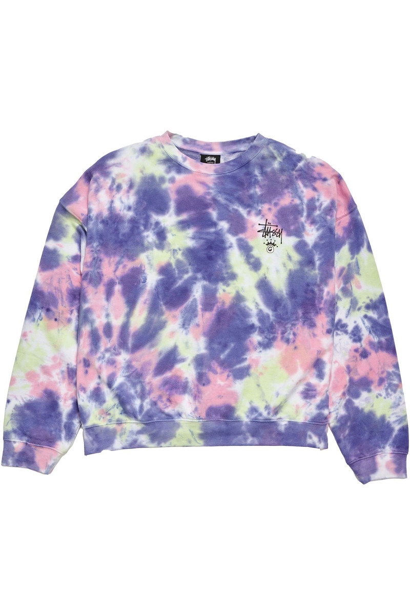 Purple Stussy Copyright TD BF Crew Women\'s Sweaters | USA000833