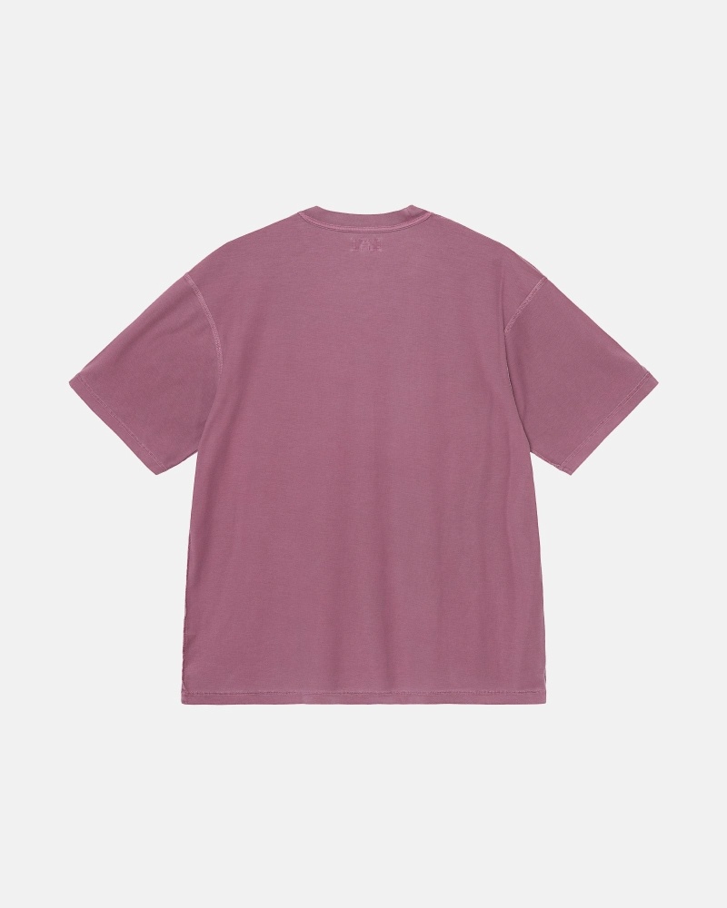 Purple Stussy Lazy Men's T Shirts | USA000239