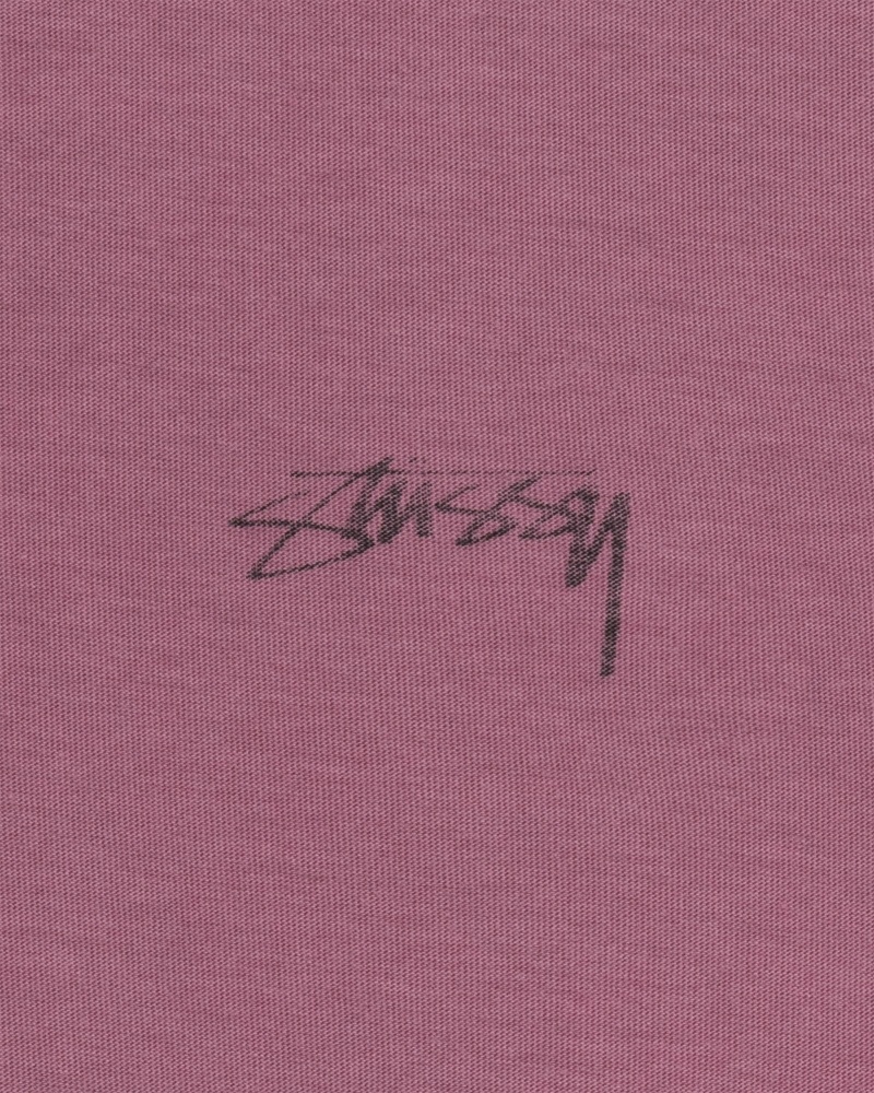 Purple Stussy Lazy Men's T Shirts | USA000239