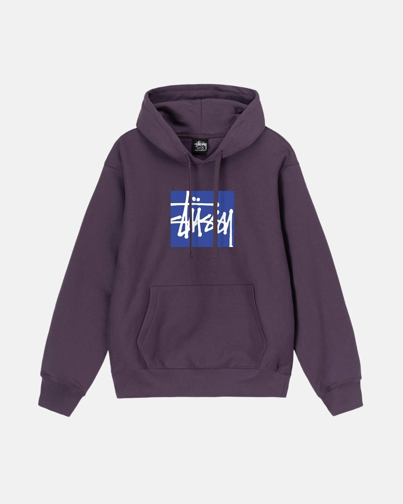 Purple Stussy Stock Box Men\'s Hoodies | USA000074