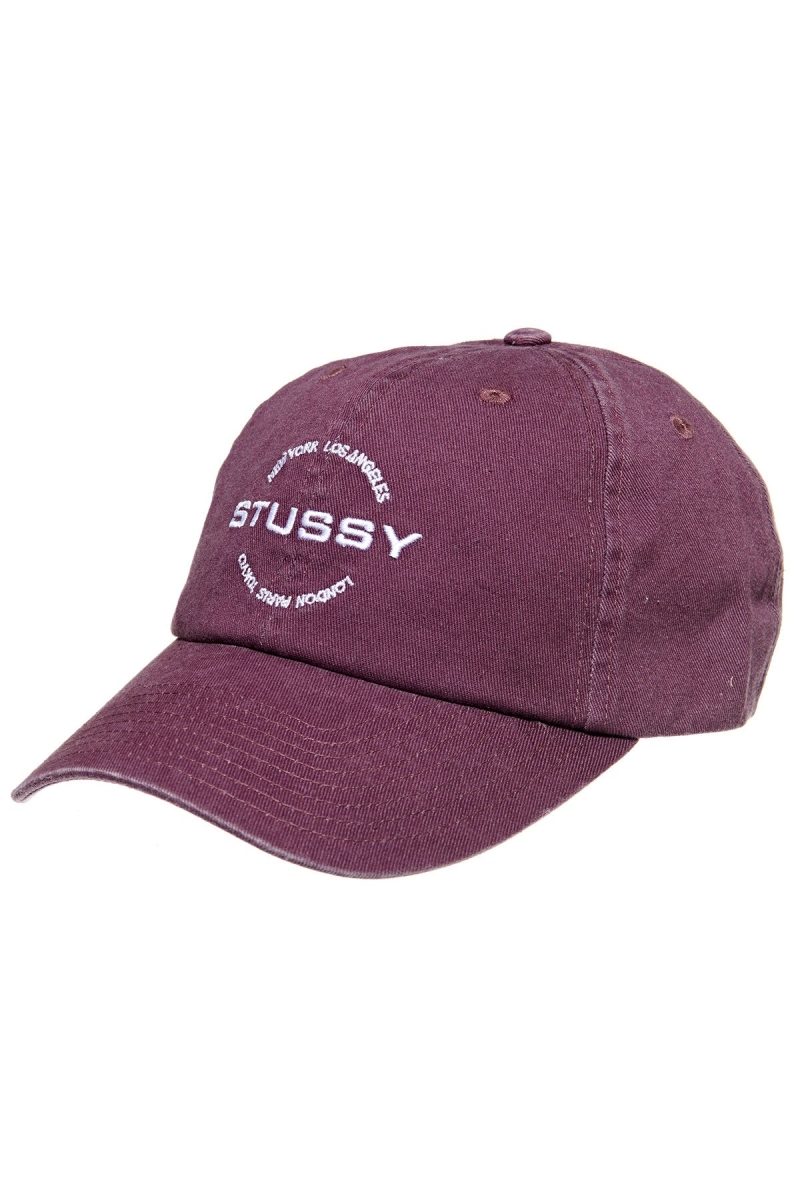 Red Stussy City Circle Low Pro Women\'s Hats | USA000419