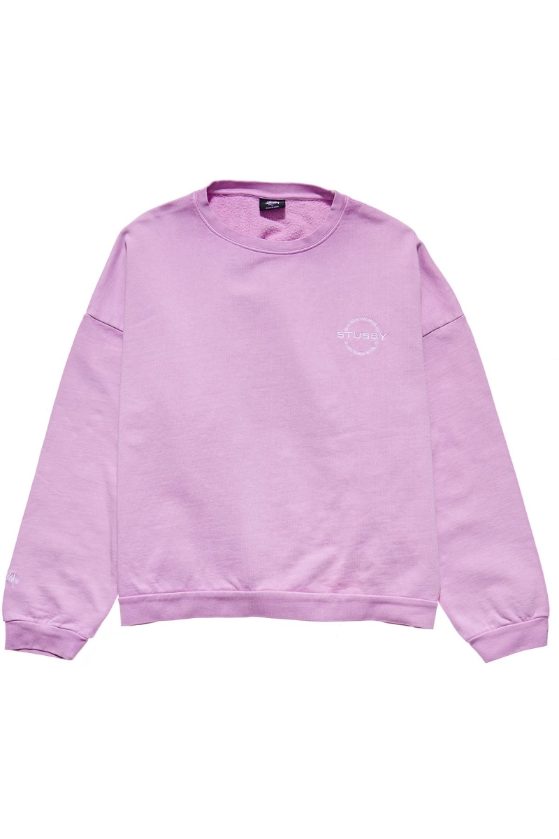 Red Stussy City Circle OS Crew Women\'s Sweaters | USA000824